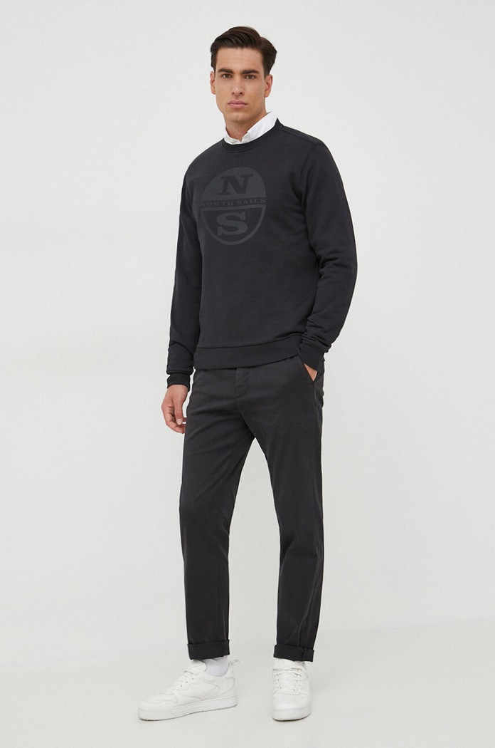 Bavlněná mikina North Sails 691160 černá AW23