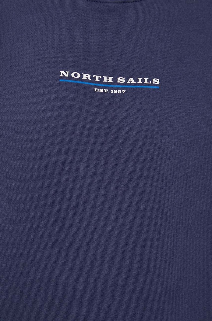 Βαμβακερή μπλούζα North Sails 691164 σκούρο μπλε