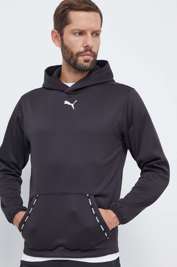 Μπλούζα Puma με κουκούλα μαύρο 523824