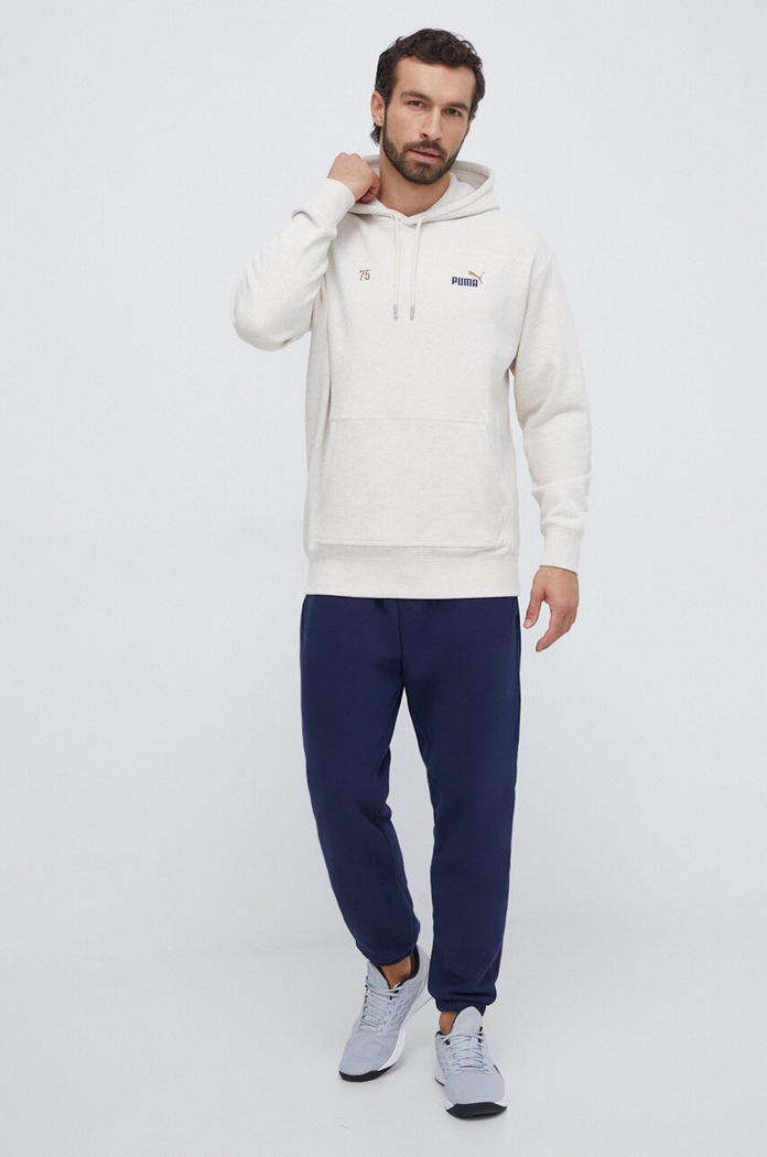 Pamučna dukserica Puma 621740 bež AW23