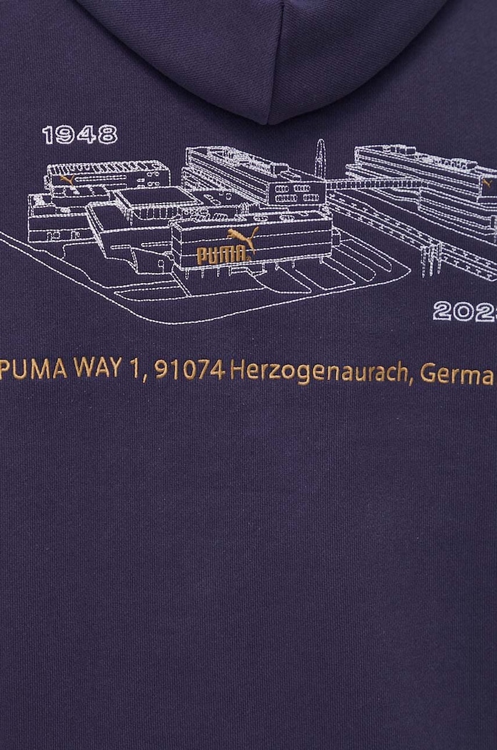 Bavlnená mikina Puma 621740 tmavomodrá