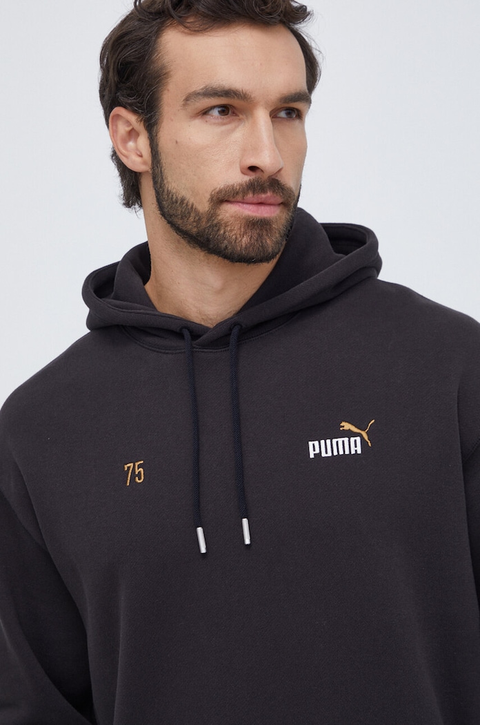 Bavlněná mikina Puma černá 621740