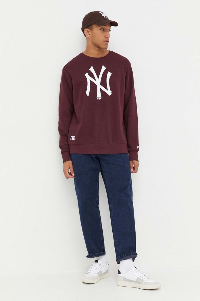 Mikina New Era 60416740 burgundské AW23