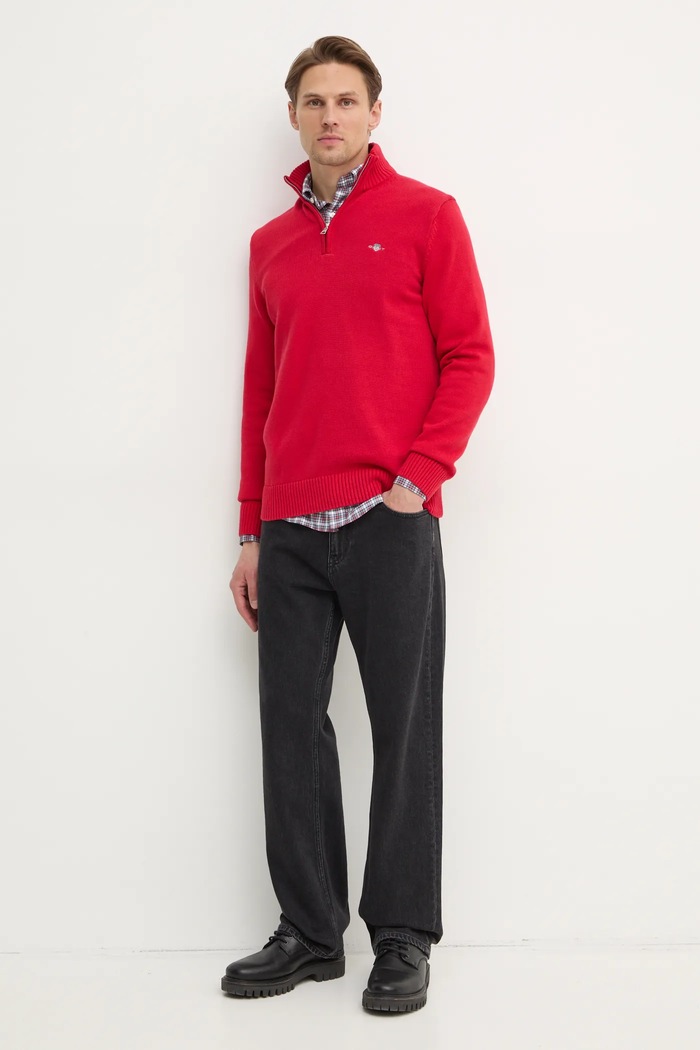 Gant pulover de bumbac 8030170 rosu SS26