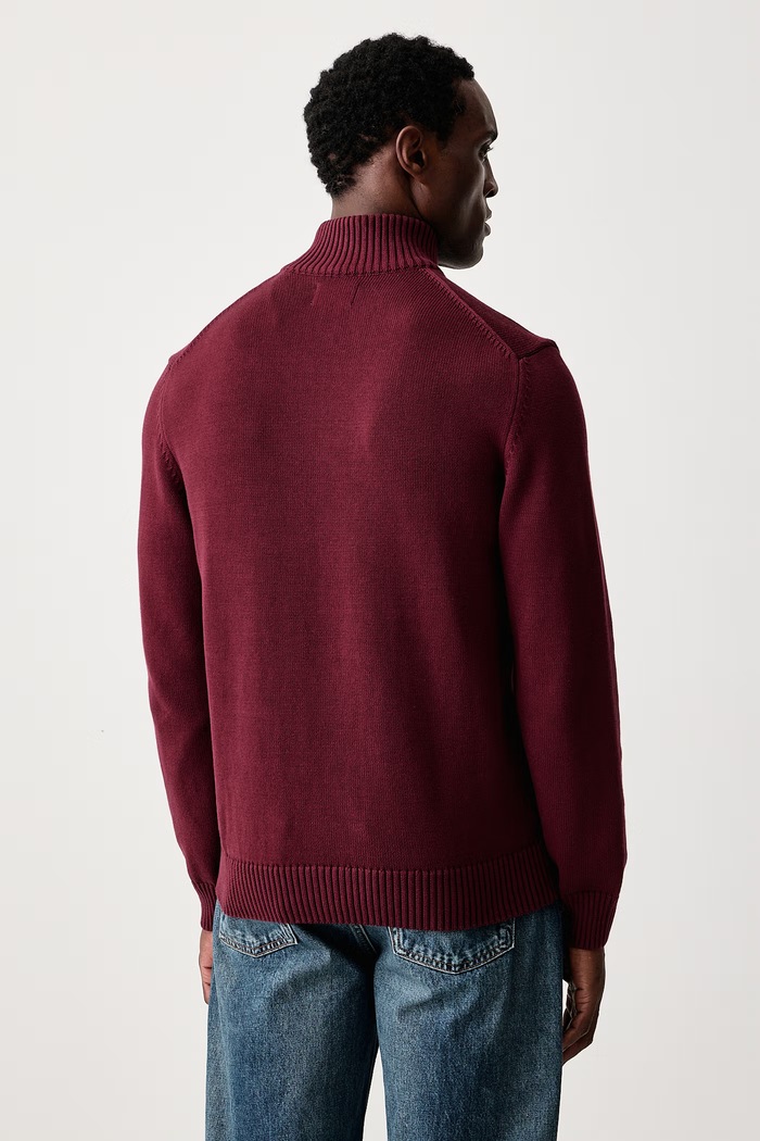 Odzież Gant Sweter męski bawełniany 8030170 bordowy