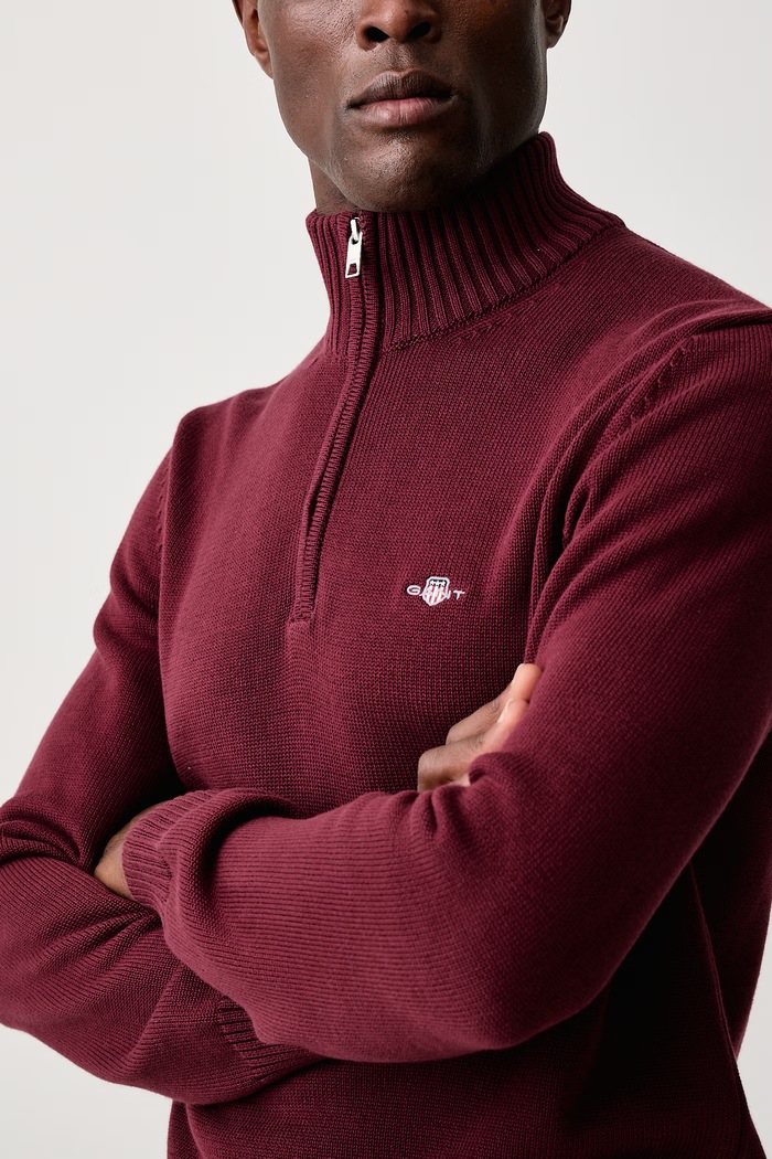 Sweter męski bawełniany Gant 8030170 bordowy