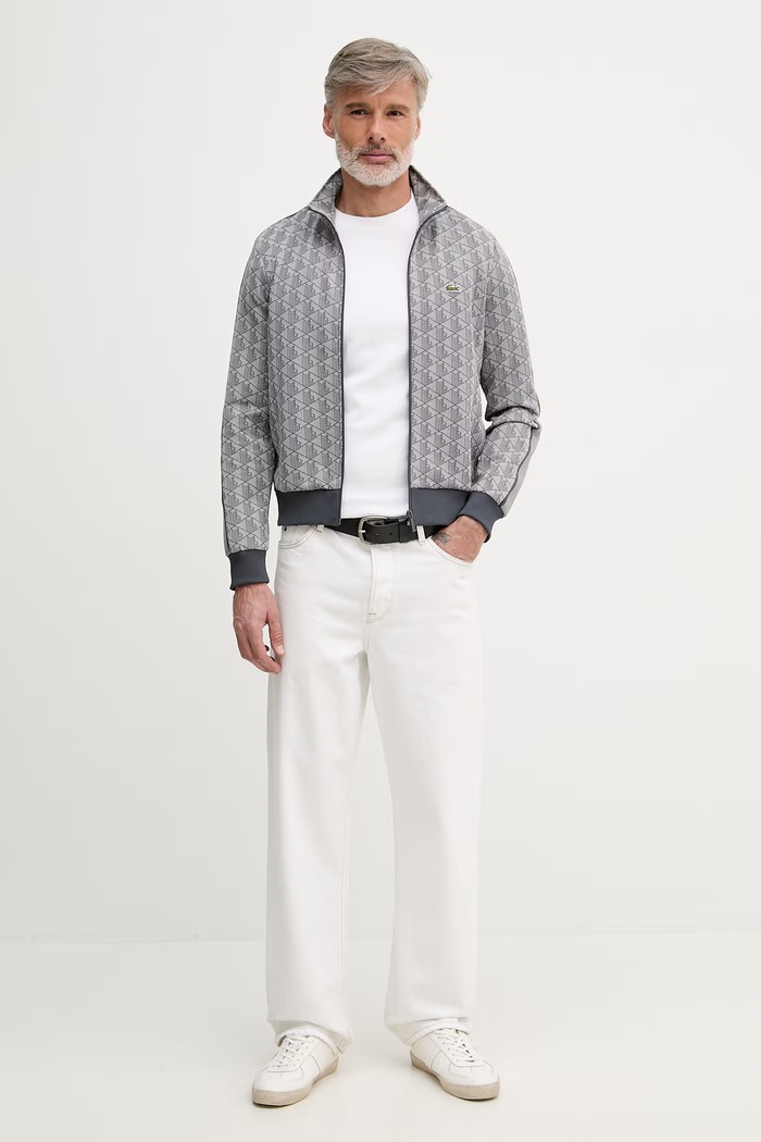 Mikina Lacoste SH1368 sivá SS26