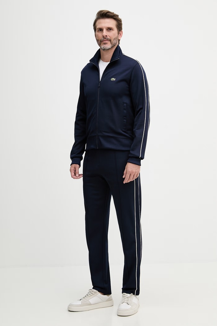 Lacoste суичър с цип мъжки SH1457 тъмносин SS26
