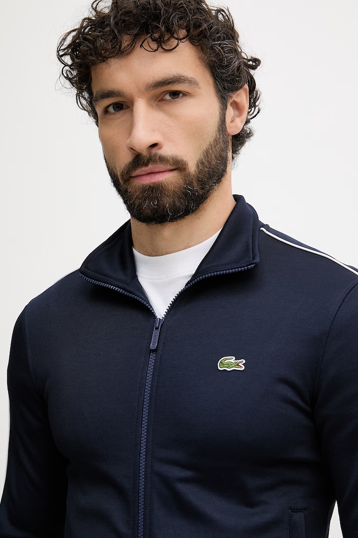 Lacoste Μπλούζα με κουμπιά ανδρική σκούρο μπλε SH1457