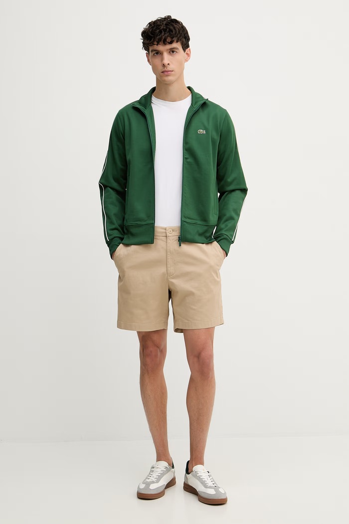 Lacoste Μπλούζα με κουμπιά ανδρική SH1457 πράσινο SS26