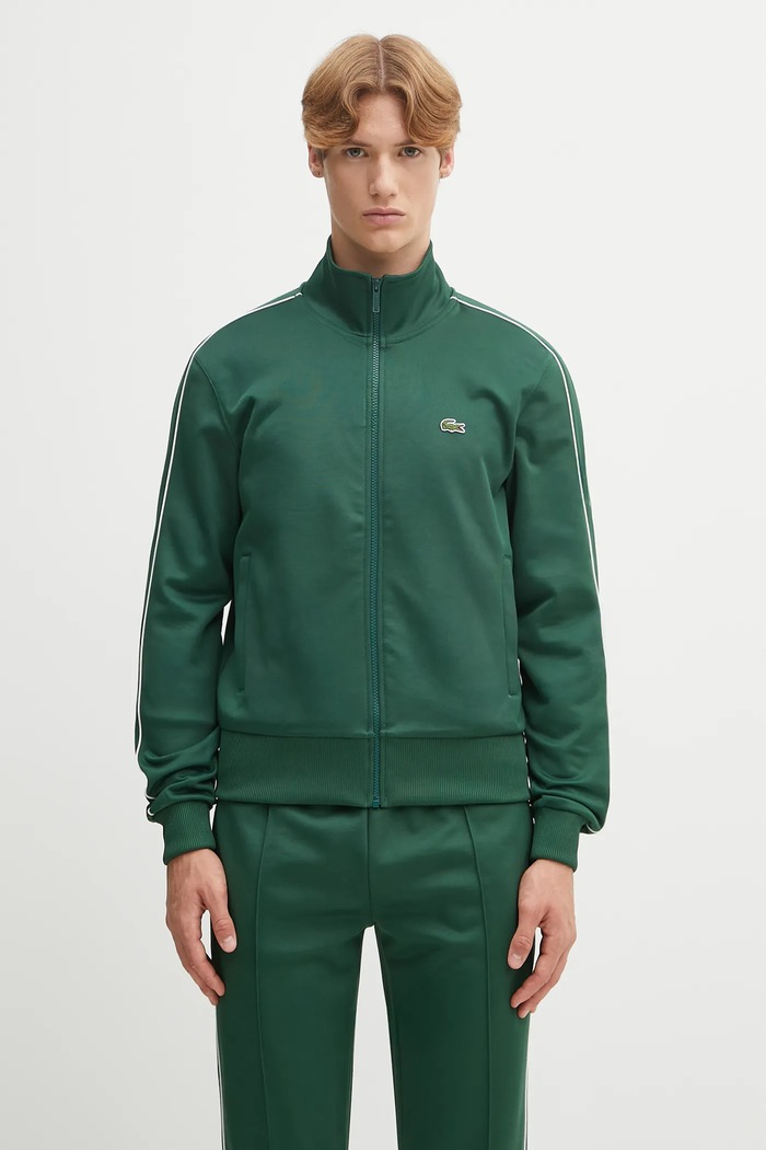 Lacoste Μπλούζα με κουμπιά ανδρική απλό πράσινο SH1457