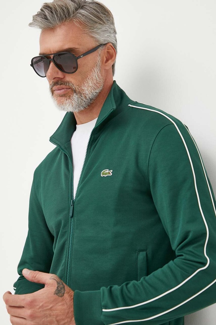 Lacoste Суичър с цип мъжки зелен SH1457