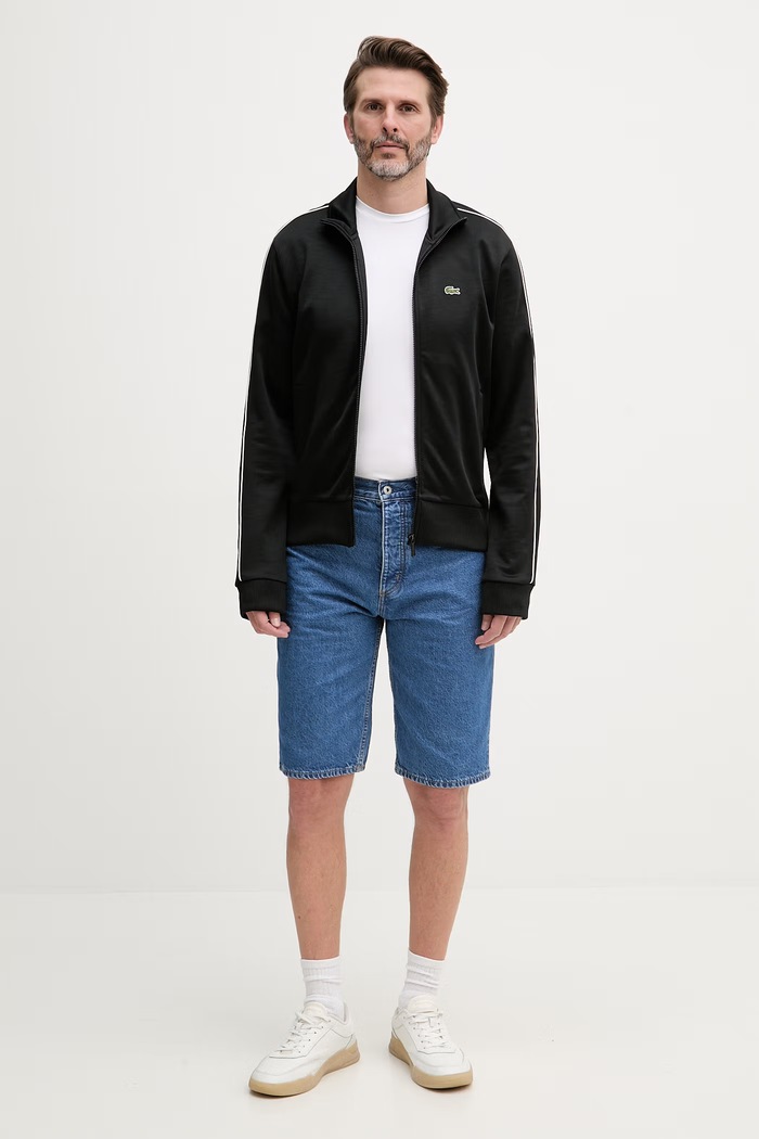 Lacoste суичър с цип мъжки SH1457 черен SS26