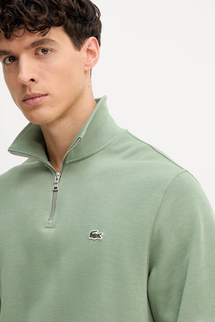 Lacoste pulover de bumbac verde SH1927