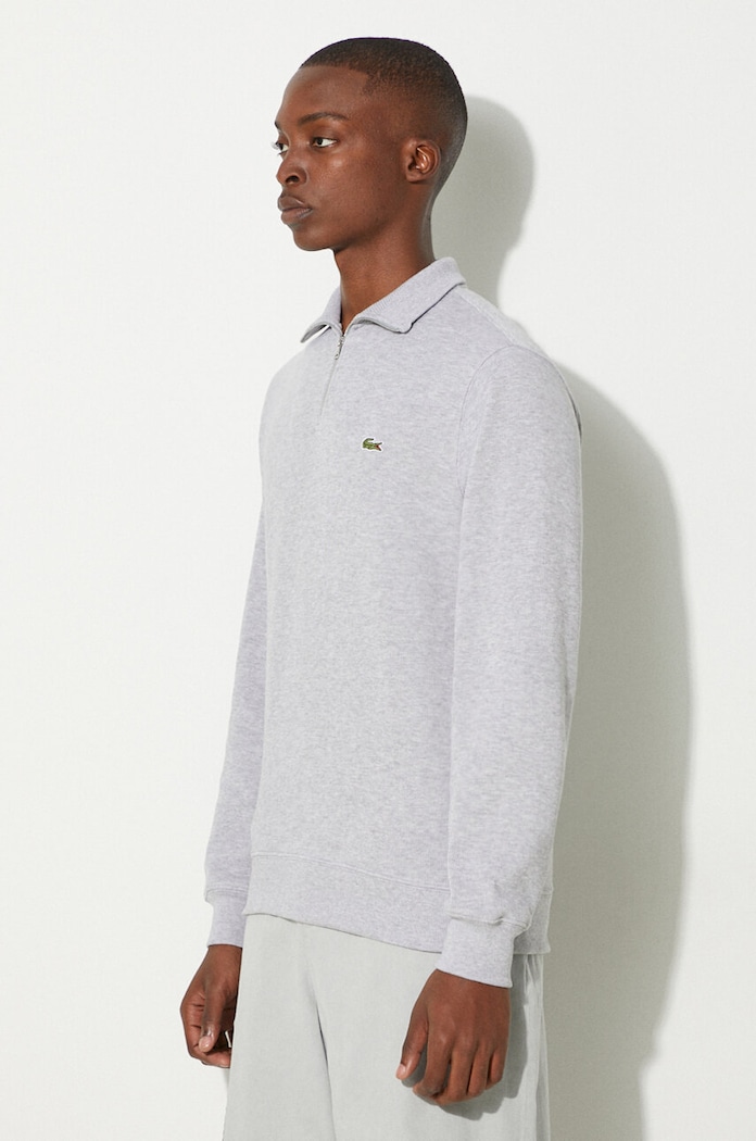 Одежда Хлопковый свитер Lacoste SH1927 серый