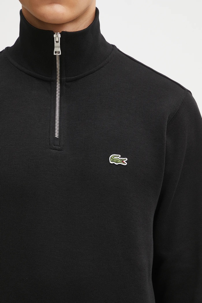 Βαμβακερό πουλόβερ Lacoste μαύρο SH1927