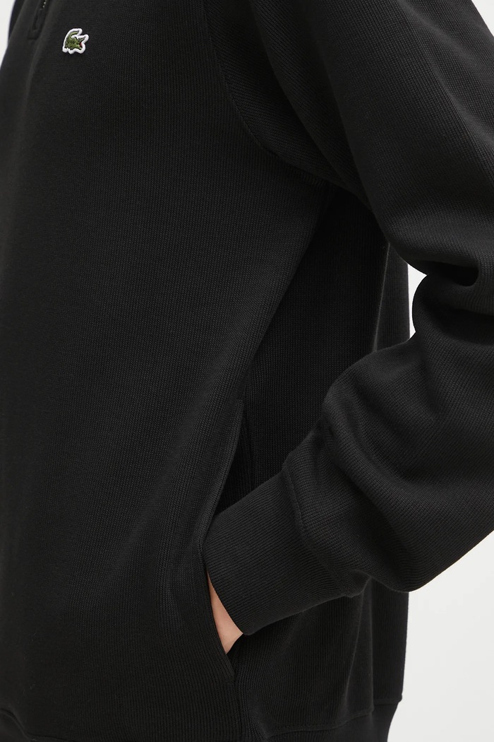 Βαμβακερό πουλόβερ Lacoste SH1927 μαύρο