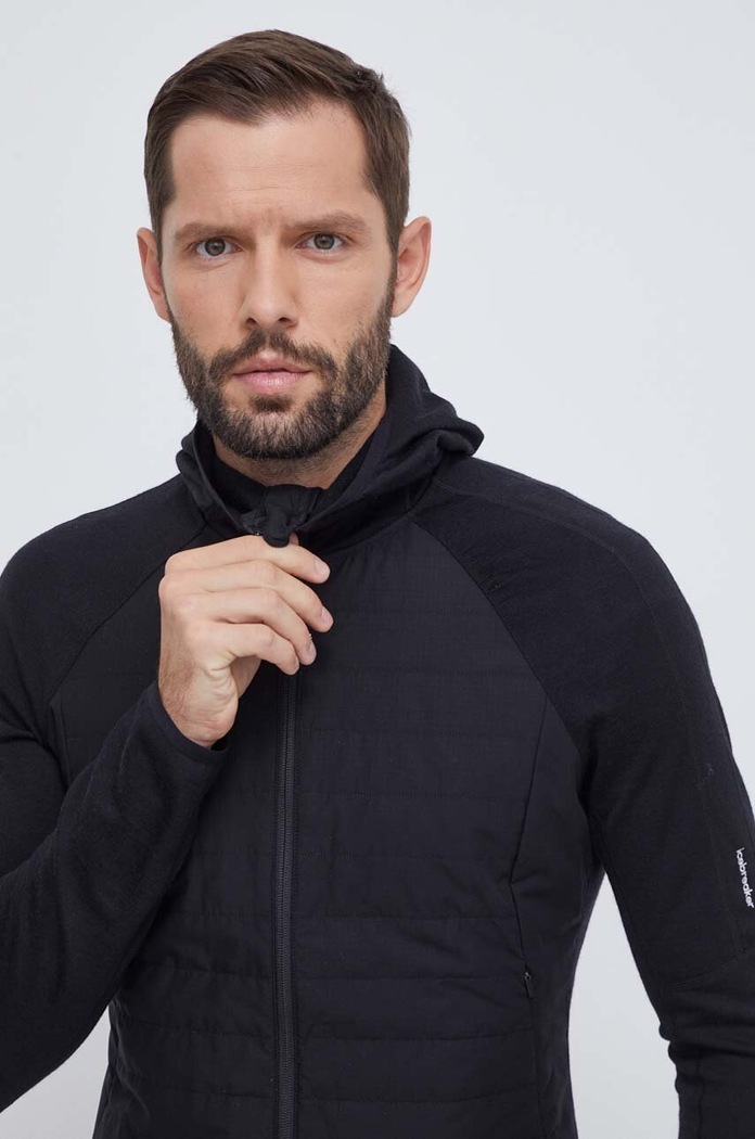 Спортивная кофта Icebreaker Merino Quantum чёрный IB0A56QP0011