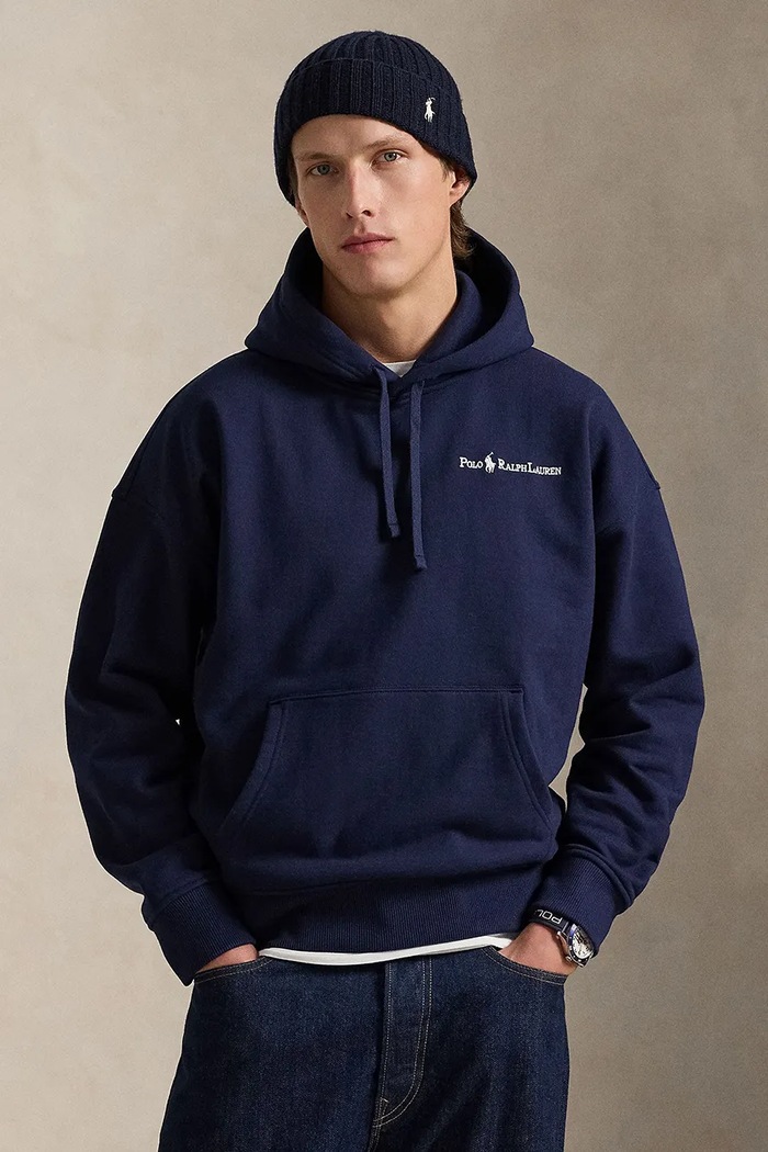 Dukserica Polo Ralph Lauren print mornarsko plava 710917904