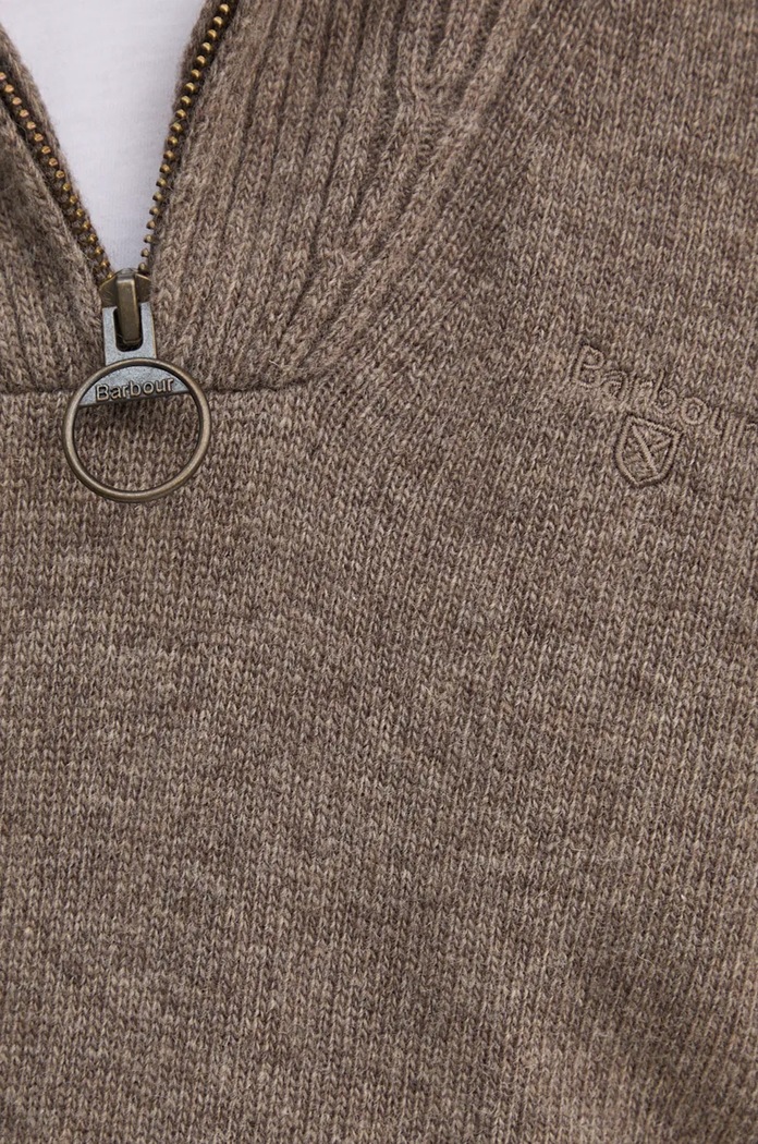 Maglione da uomo in lana Barbour beige MKN0339