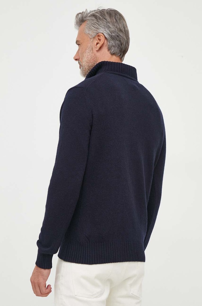 Odzież Barbour sweter męski wełniany MKN0339 granatowy