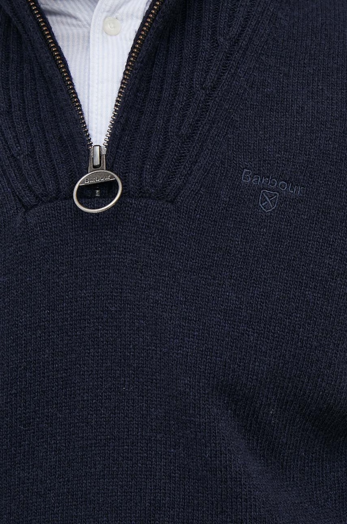Barbour sweter męski wełniany MKN0339 granatowy