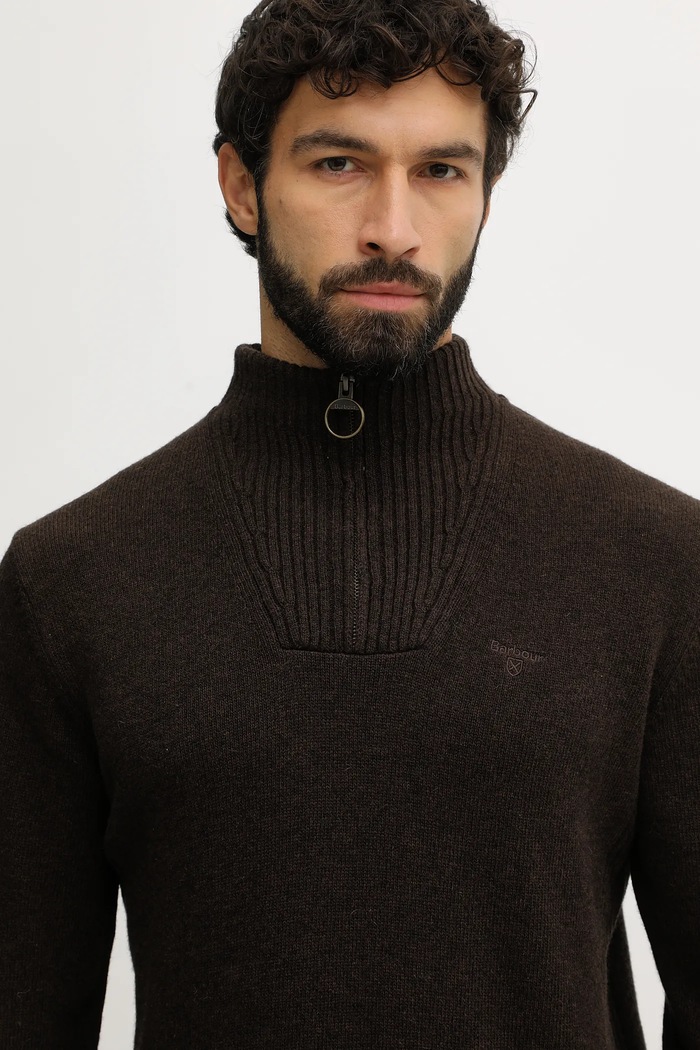 Maglione da uomo in lana Barbour MKN0339 marrone