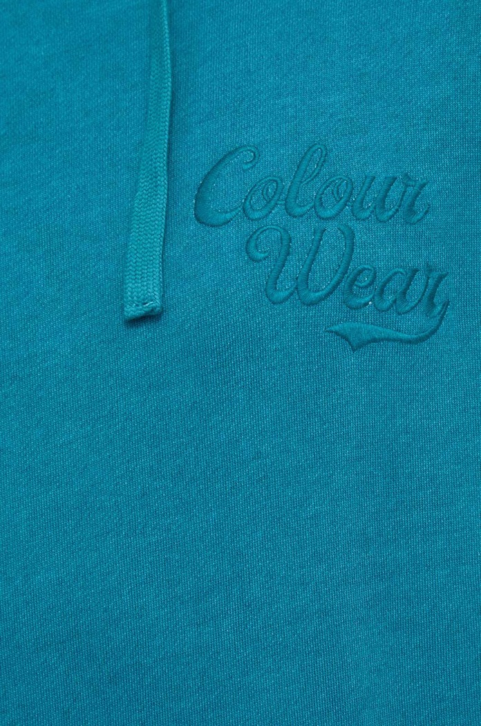 Colourwear bluza bawełniana 7010367 turkusowy
