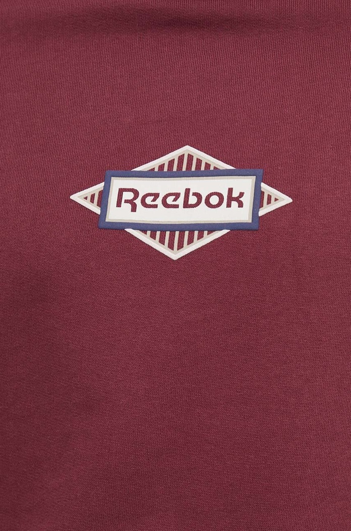 Βαμβακερή μπλούζα Reebok Classic 100034557 μπορντό
