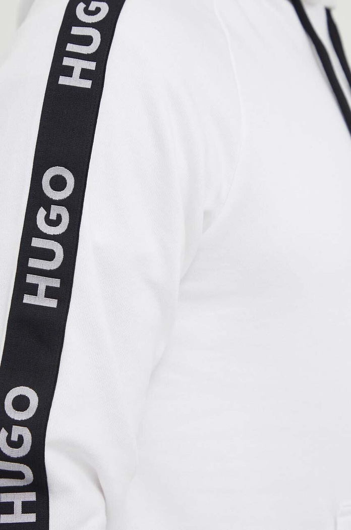 Βαμβακερό φούτερ HUGO λευκό 50497003