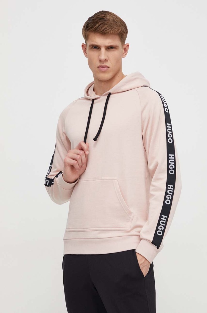 Homewear pamučna dukserica HUGO roza 50497003