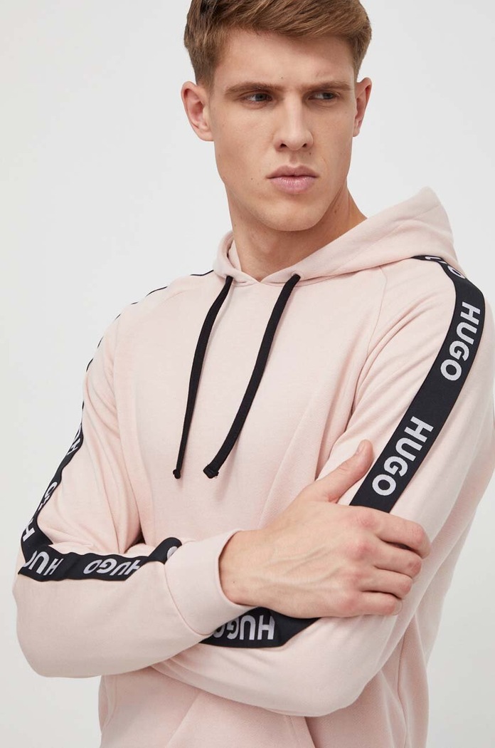 Homewear pamučna dukserica HUGO roza 50497003