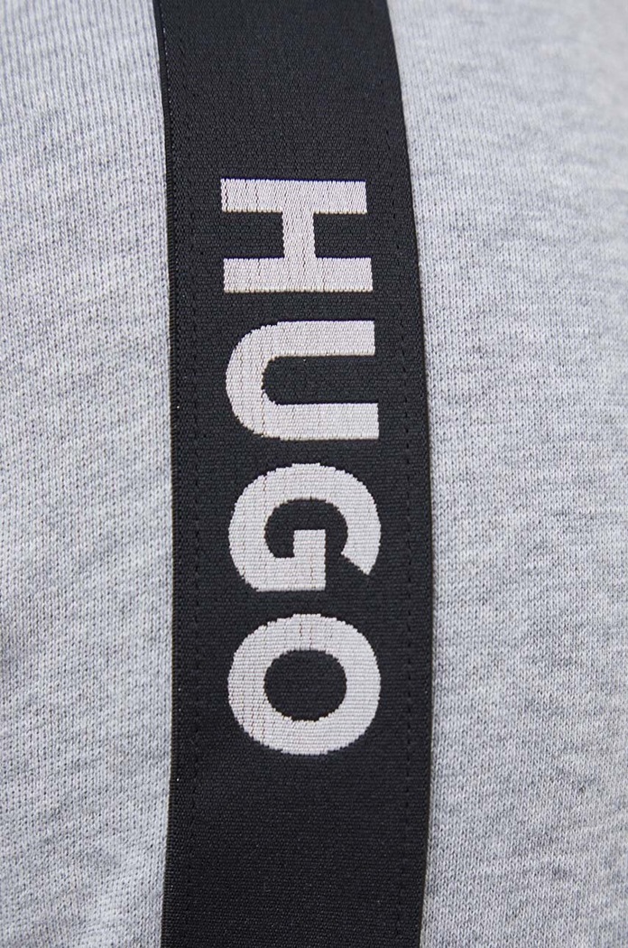 Bombažna majica HUGO 50497003 siva