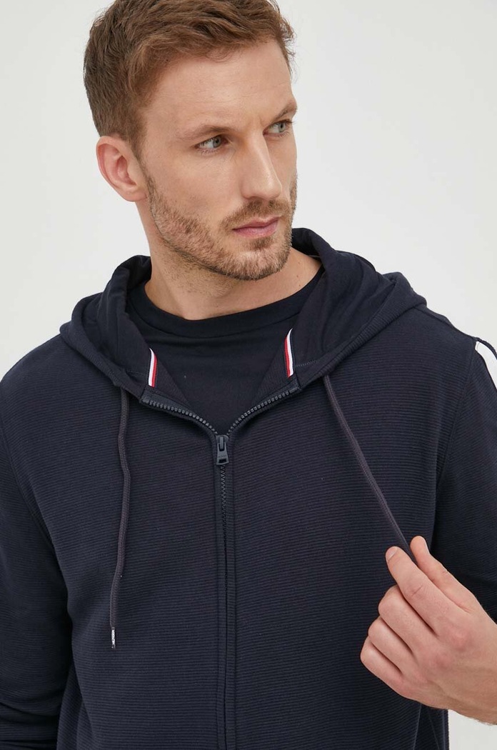 Bavlněná mikina Tommy Hilfiger námořnická modř UM0UM03011