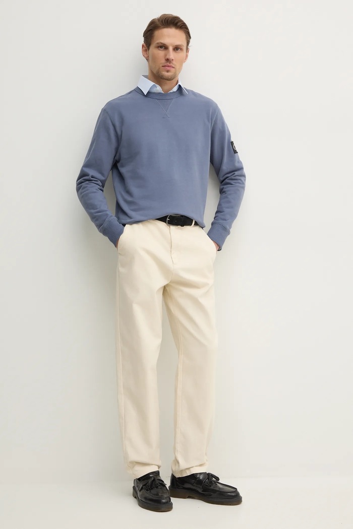 Bavlněná mikina Calvin Klein Jeans J30J323426 modrá AA00