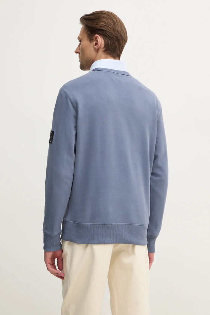 Oblečení Bavlněná mikina Calvin Klein Jeans J30J323426 modrá