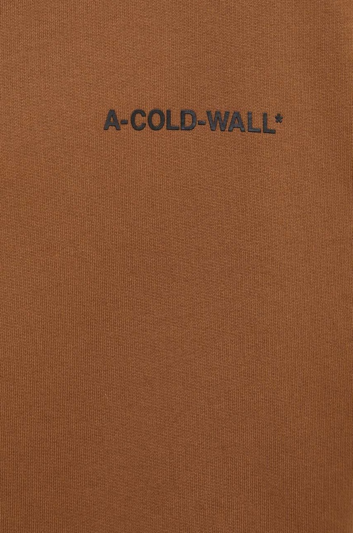 A-COLD-WALL* hanorac de bumbac ESSENTIALS SMALL LOGO HOODIE ACWMW145 maro