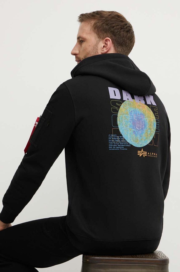 Μπλούζα Alpha Industries απλικέ μαύρο 108337.556