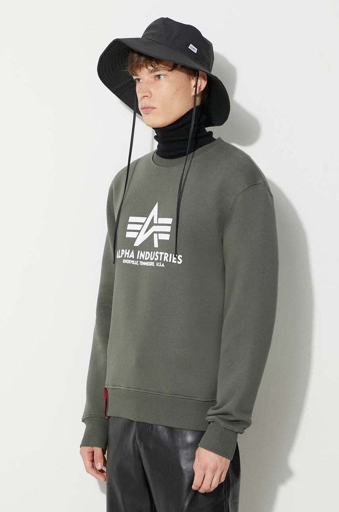 Alpha Industries bluză Basic Sweater verde 178302.142