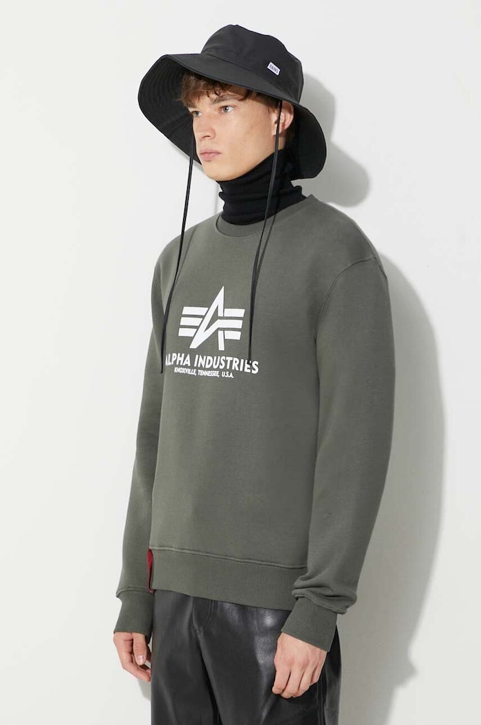Alpha Industries bluză Basic Sweater verde 178302.142
