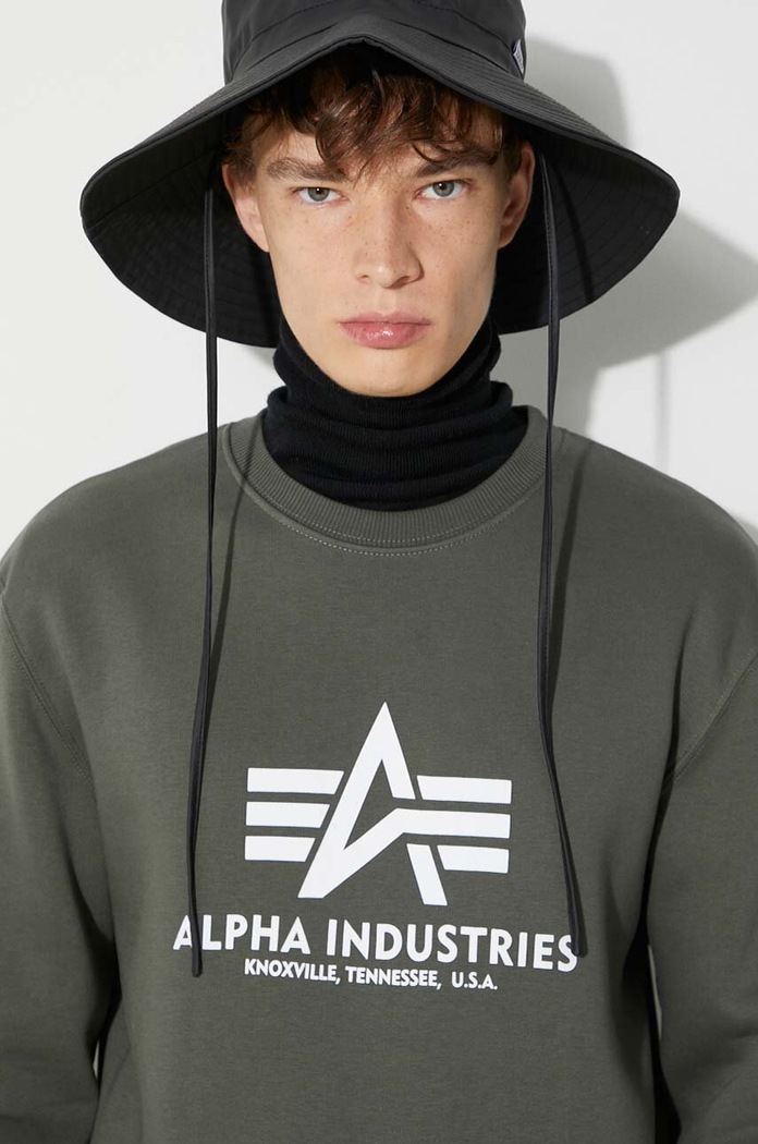 Alpha Industries bluză Basic Sweater 178302.142 verde