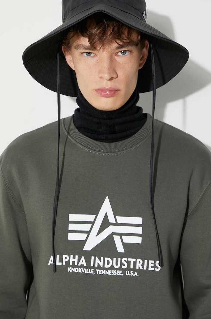 Alpha Industries bluză Basic Sweater 178302.142 verde
