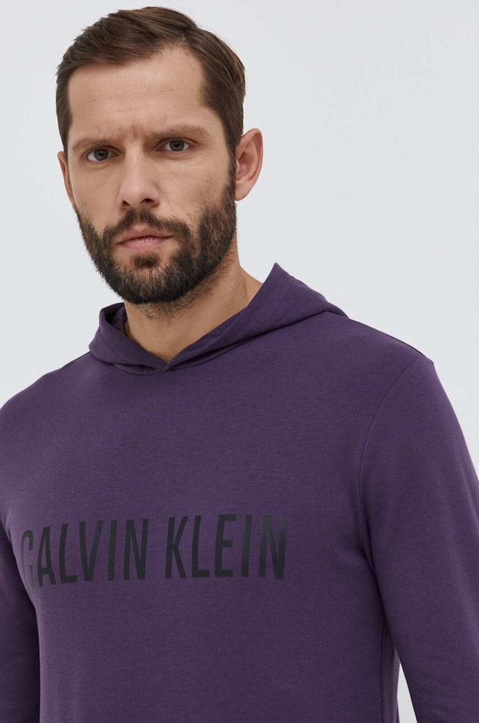 Mikina Calvin Klein Underwear fialová 000NM1966E