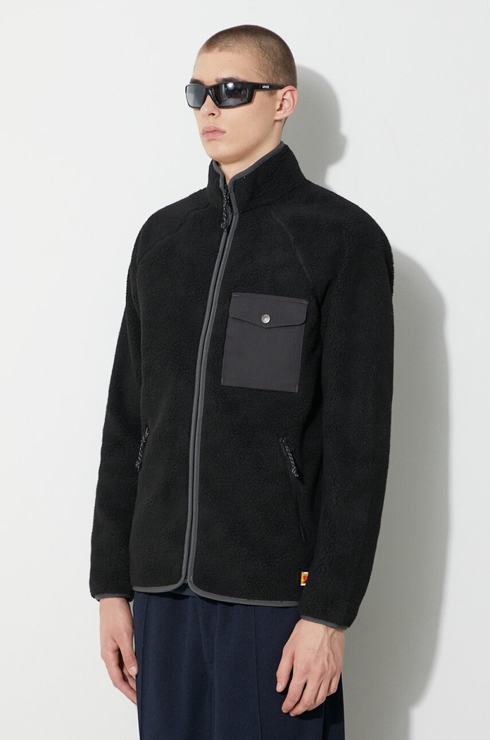 Fjallraven sweatshirt Vardag Pile black F84158.550.030