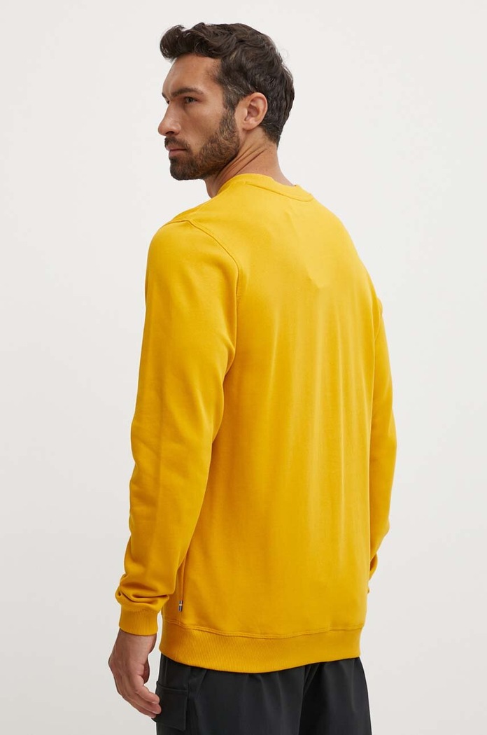 Odzież Fjallraven bluza bawełniana 1960 Logo Badge Sweater F87163.161 żółty