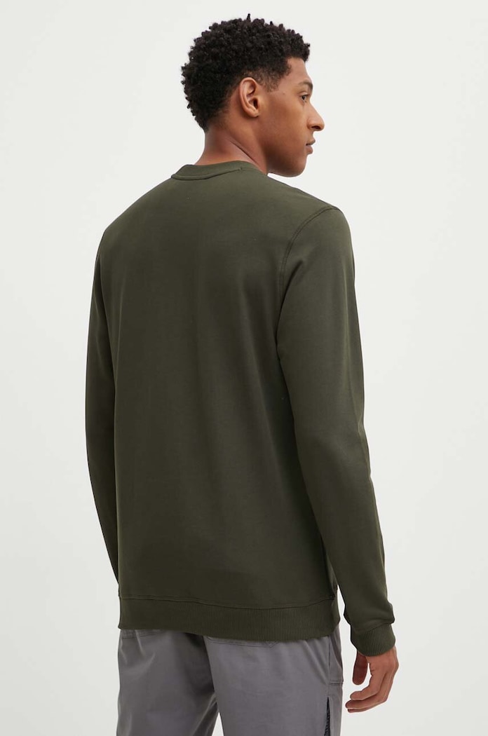 Ruházat Fjallraven pamut melegítőfelső 196 Logo 1960 Badge Sweater F87163.662 zöld