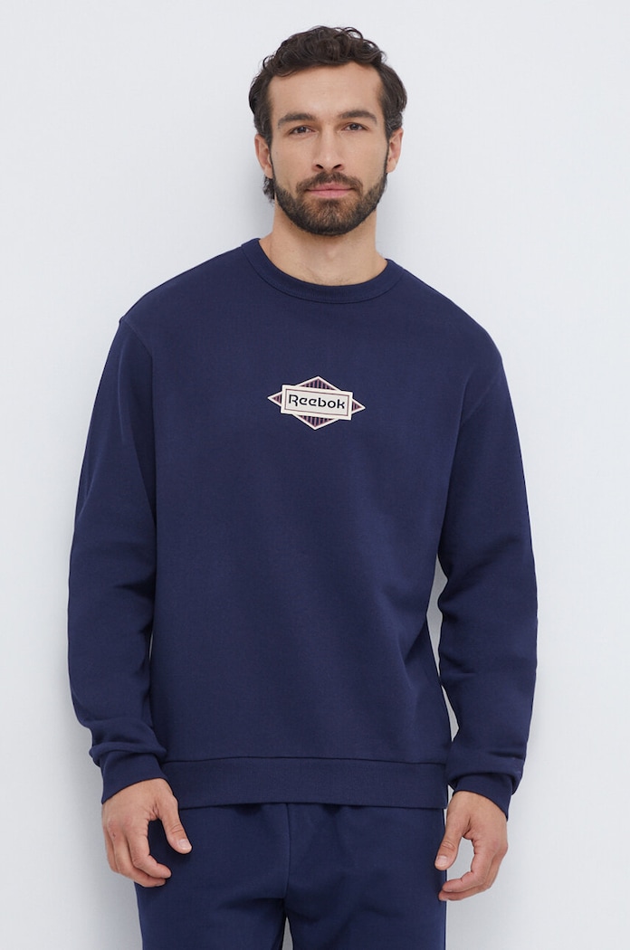 Reebok Classic bluza bawełniana nadruk granatowy 100036797