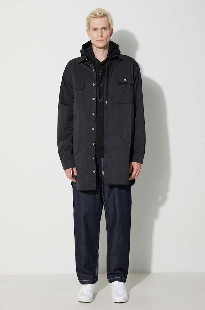 Neil Barett bluza bawełniana EASY BLOUSON DEGRADE' RAIN BOLTS PBJS224.V519S.1891 czarny AW23