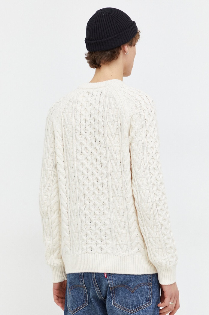 Odzież Abercrombie & Fitch sweter z domieszką wełny KI120.3241.100 beżowy
