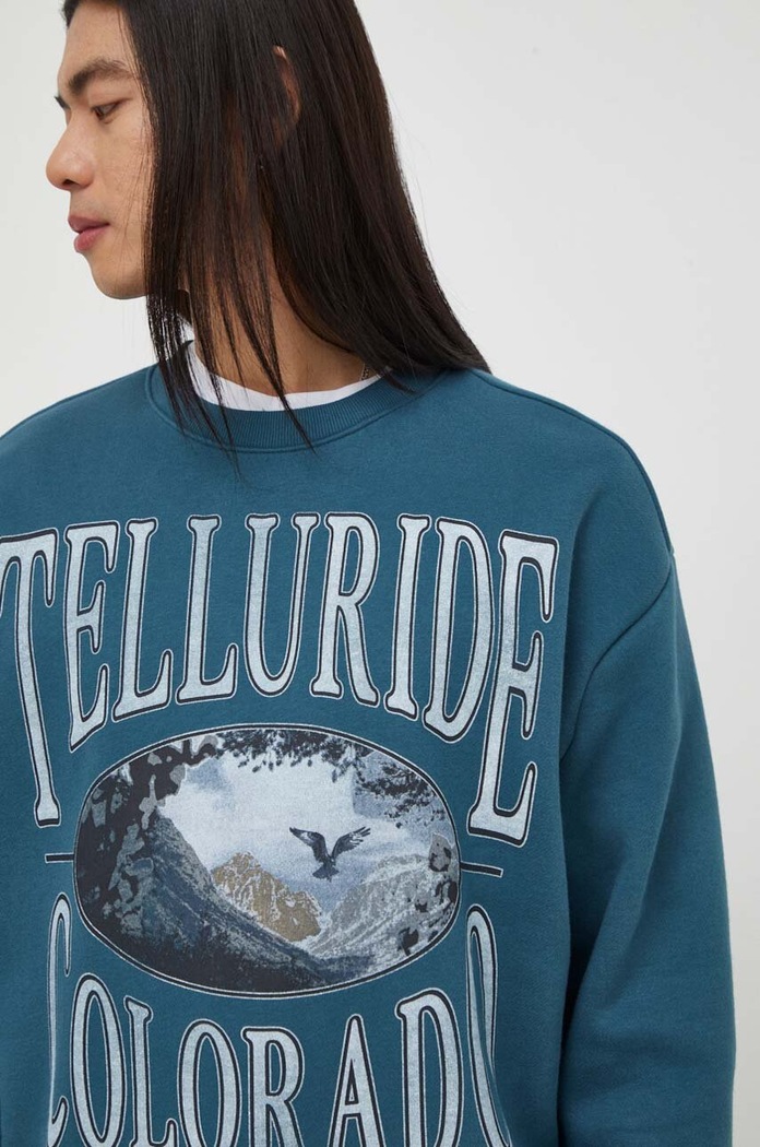 Hollister Co. felső nyomtatásos türkiz KI322.3189.230
